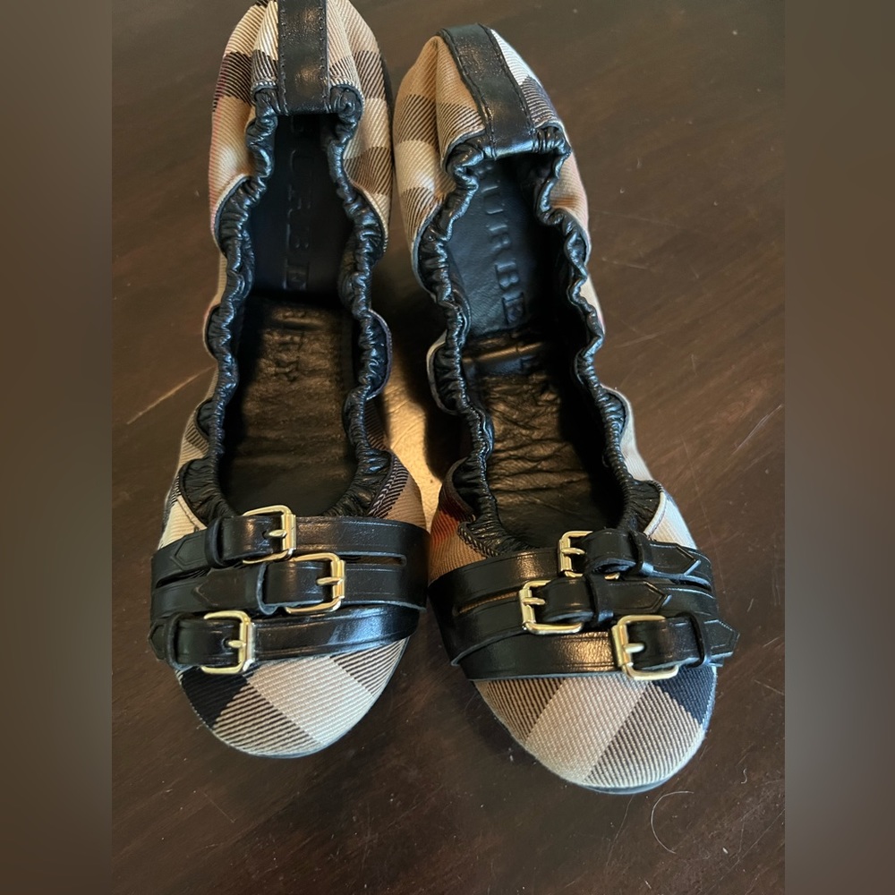 Burberry ballet flats.  Size 9.